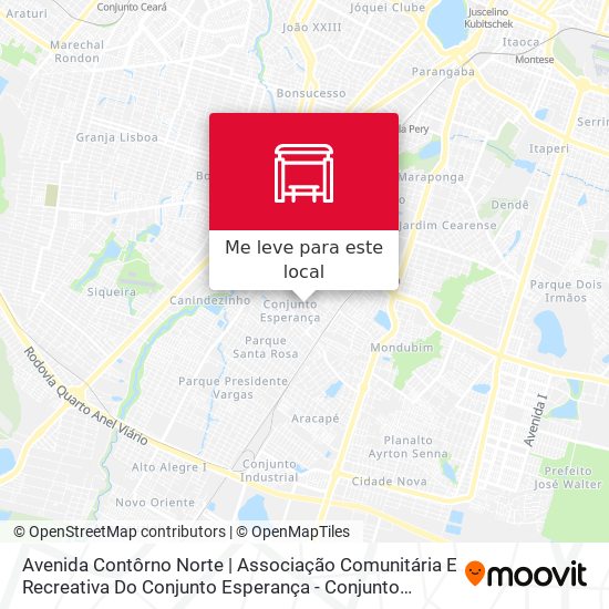 Avenida Contôrno Norte | Associação Comunitária E Recreativa Do Conjunto Esperança - Conjunto Esperança mapa