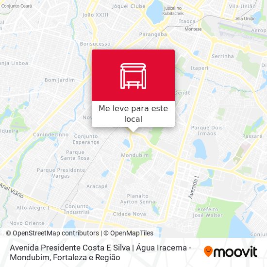 Avenida Presidente Costa E Silva | Água Iracema - Mondubim mapa