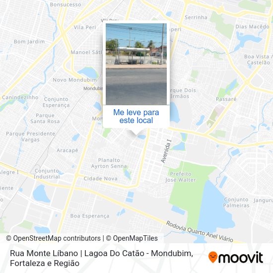 Rua Monte Líbano | Lagoa Do Catão - Mondubim mapa