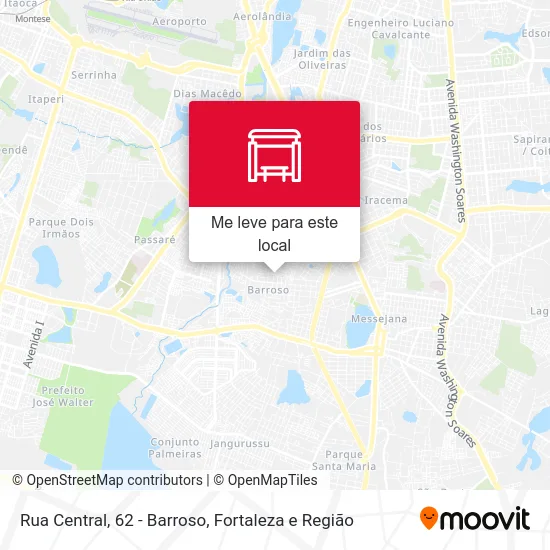 Rua Central, 62 - Barroso mapa
