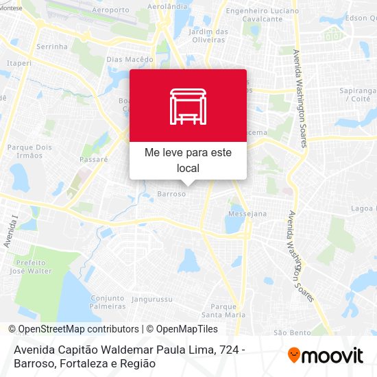 Avenida Capitão Waldemar Paula Lima, 724 - Barroso mapa
