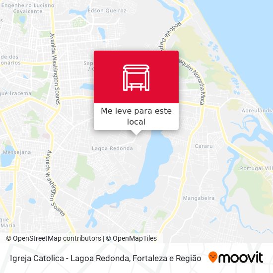 Igreja Catolica - Lagoa Redonda mapa