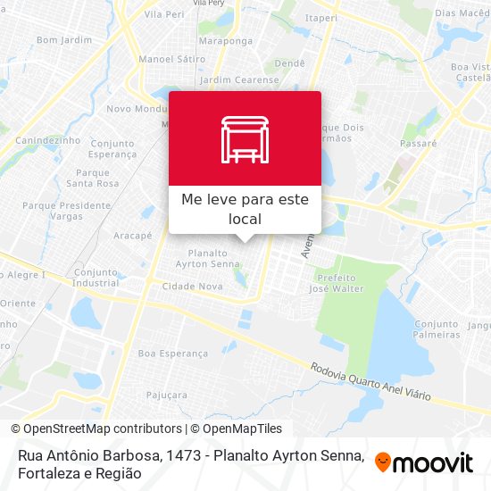Rua Antônio Barbosa, 1473 - Planalto Ayrton Senna mapa