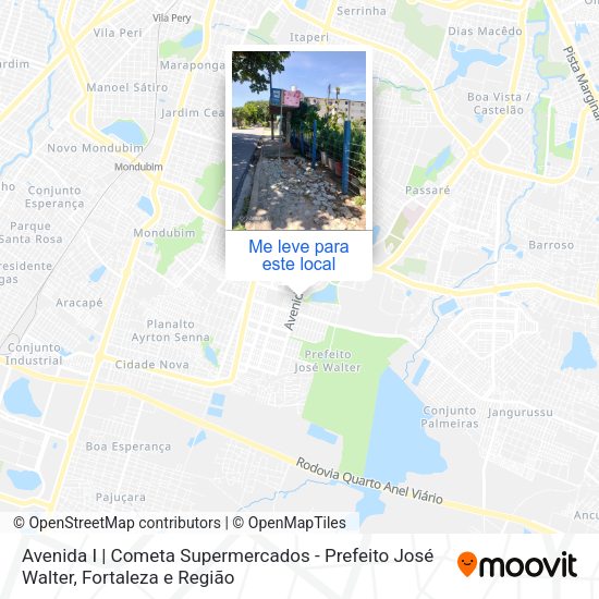 Avenida I | Cometa Supermercados - Prefeito José Walter mapa