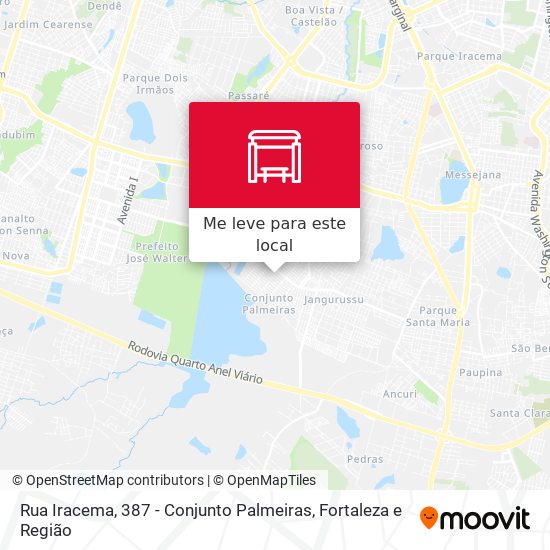 Rua Iracema, 387 - Conjunto Palmeiras mapa