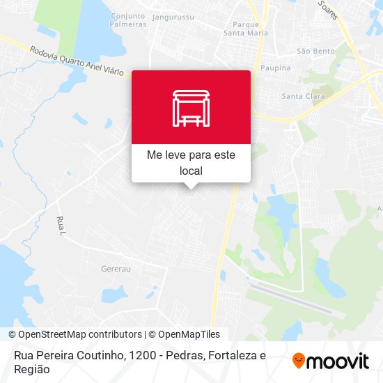 Rua Pereira Coutinho, 1200 - Pedras mapa