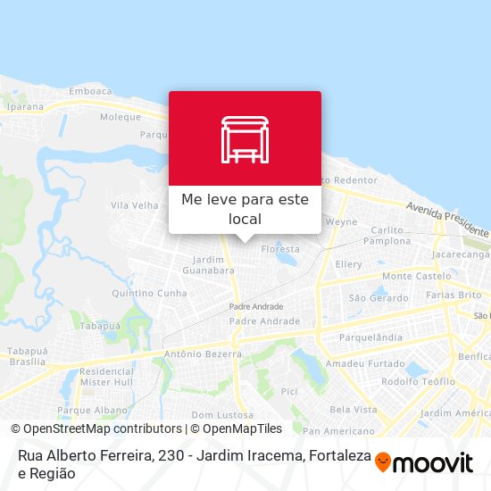 Rua Alberto Ferreira, 230 - Jardim Iracema mapa