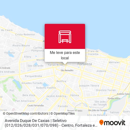 Avenida Duque De Caxias | Seletivo (012 / 026 / 028 / 031 / 070 / 098) - Centro mapa