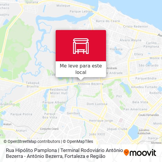 Rua Hipólito Pamplona | Terminal Rodoviário Antônio Bezerra - Antônio Bezerra mapa