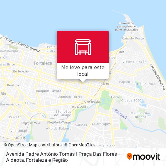 Avenida Padre Antônio Tomás | Praça Das Flores - Aldeota mapa