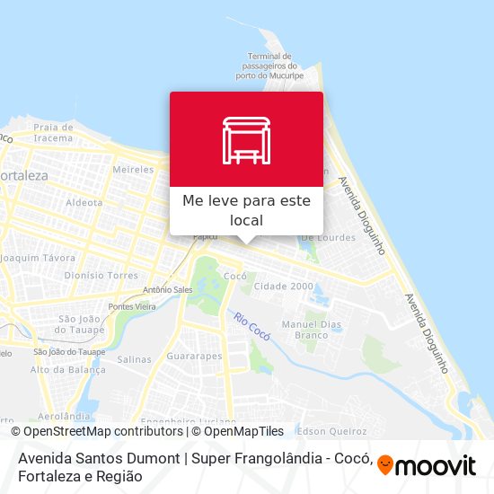 Avenida Santos Dumont | Super Frangolândia - Cocó mapa