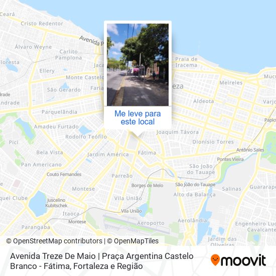 Avenida Treze De Maio | Praça Argentina Castelo Branco - Fátima mapa