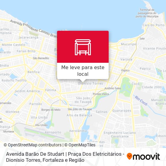 Avenida Barão De Studart | Praça Dos Eletricitários - Dionísio Torres mapa