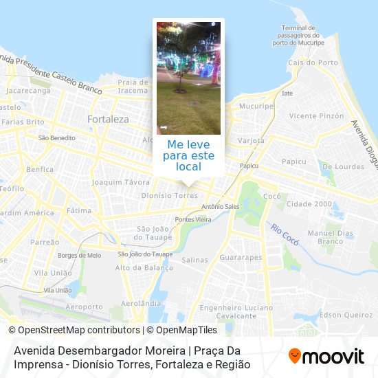 Avenida Desembargador Moreira | Praça Da Imprensa - Dionísio Torres mapa