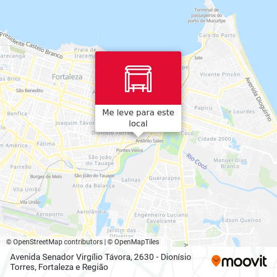 Avenida Senador Virgílio Távora, 2630 - Dionísio Torres mapa