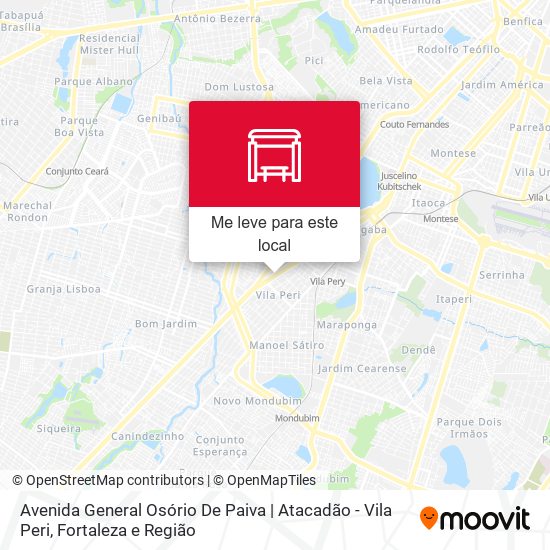 Avenida General Osório De Paiva | Atacadão - Vila Peri mapa