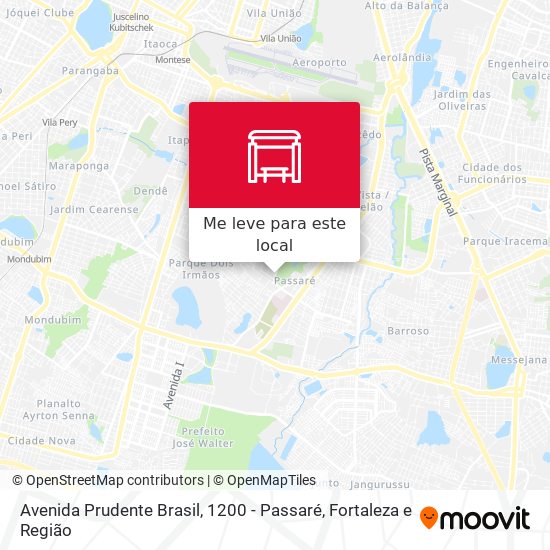 Avenida Prudente Brasil, 1200 - Passaré mapa