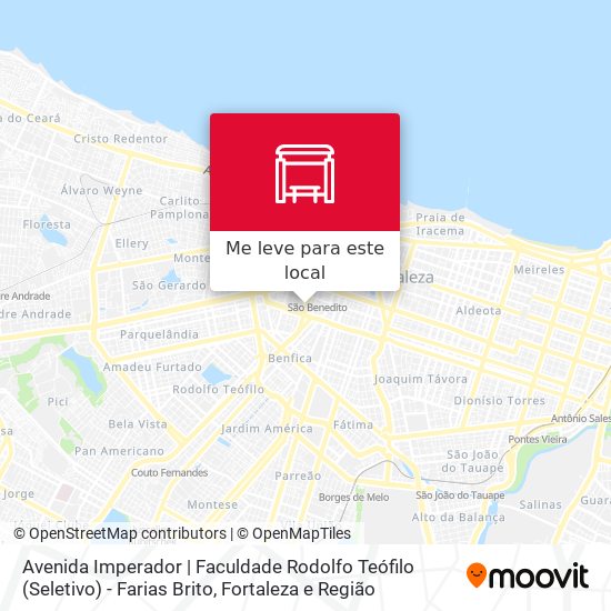 Avenida Imperador | Faculdade Rodolfo Teófilo (Seletivo) - Farias Brito mapa