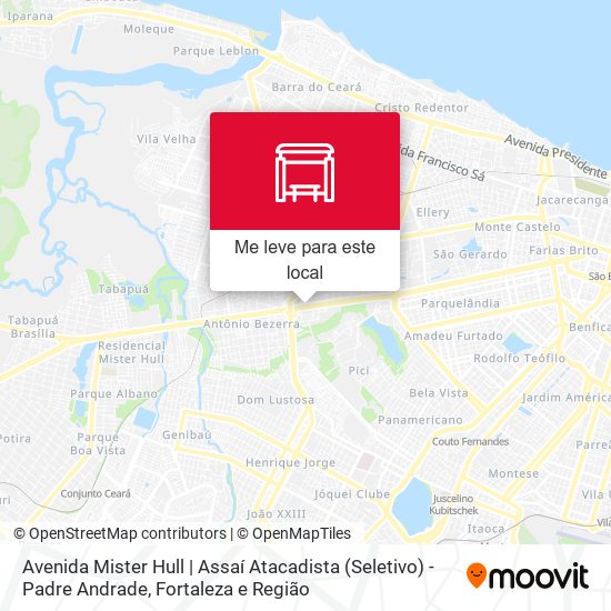 Avenida Mister Hull | Assaí Atacadista (Seletivo) - Padre Andrade mapa