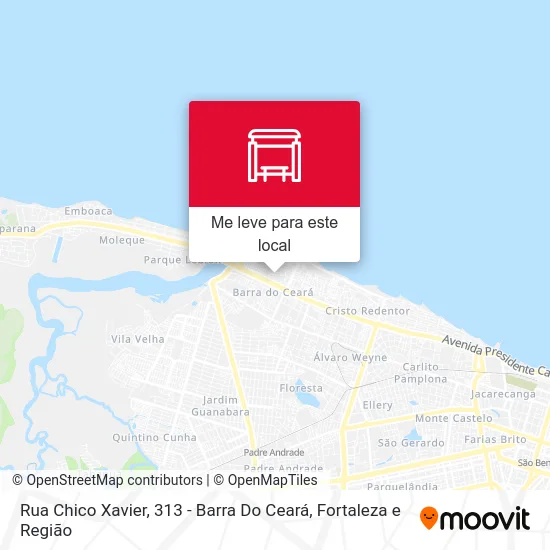 Rua Chico Xavier, 313 - Barra Do Ceará mapa