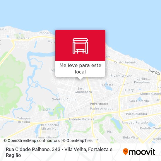 Rua Cidade Palhano, 343 - Vila Velha mapa