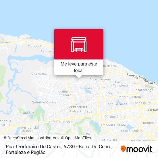 Rua Teodomiro De Castro, 6730 - Barra Do Ceará mapa