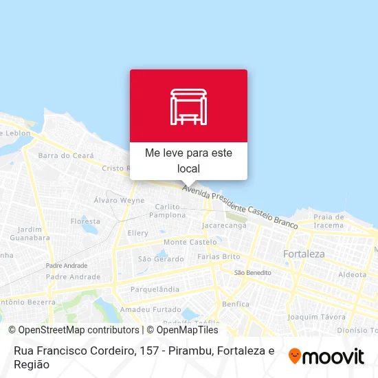 Rua Francisco Cordeiro, 157 - Pirambu mapa