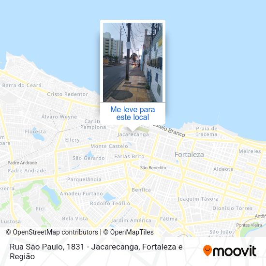Rua São Paulo, 1831 - Jacarecanga mapa