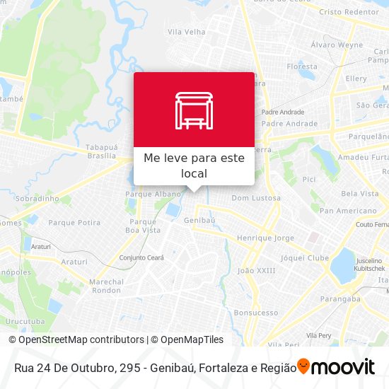 Rua 24 De Outubro, 295 - Genibaú mapa