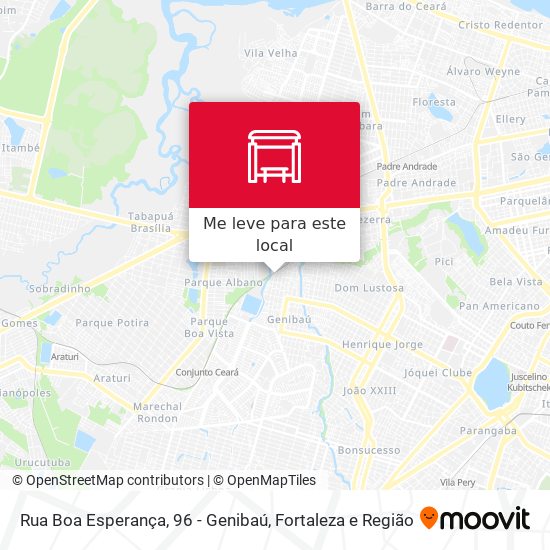 Rua Boa Esperança, 96 - Genibaú mapa