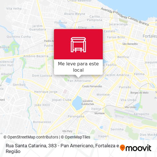 Rua Santa Catarina, 383 - Pan Americano mapa