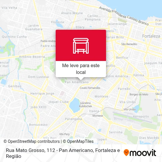 Rua Mato Grosso, 112 - Pan Americano mapa