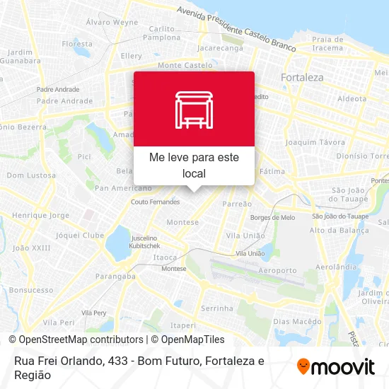 Rua Frei Orlando, 433 - Bom Futuro mapa