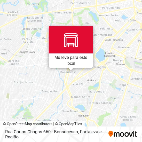 Rua Carlos Chagas 660 - Bonsucesso mapa