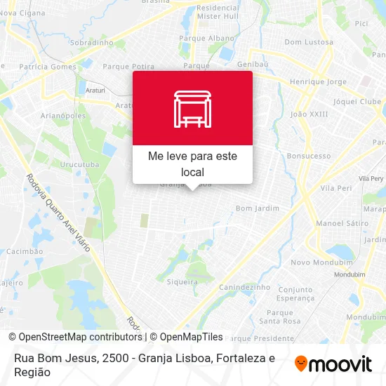 Rua Bom Jesus, 2500 - Granja Lisboa mapa