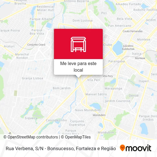 Rua Verbena, S/N - Bonsucesso mapa