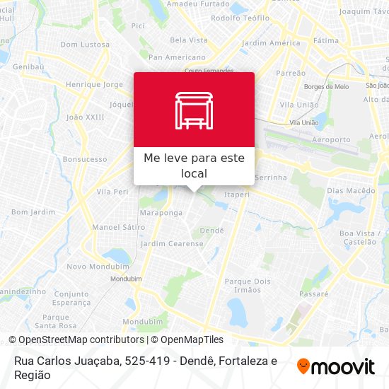 Rua Carlos Juaçaba, 525-419 - Dendê mapa
