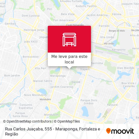 Rua Carlos Juaçaba, 555 - Maraponga mapa