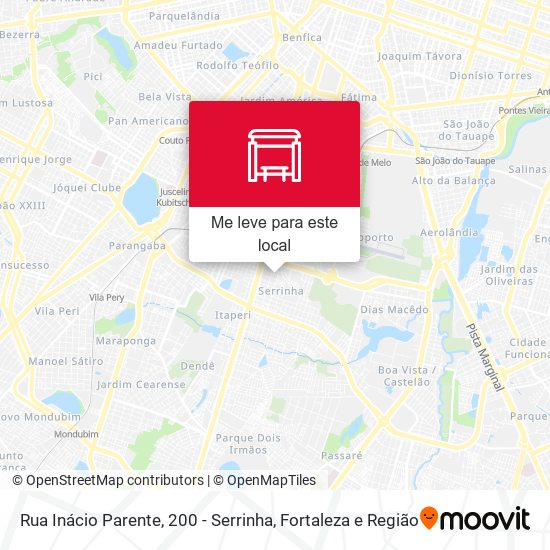 Rua Inácio Parente, 200 - Serrinha mapa