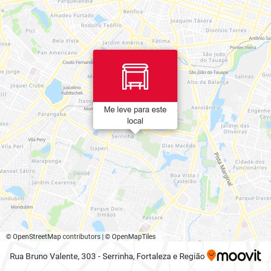 Rua Bruno Valente, 303 - Serrinha mapa