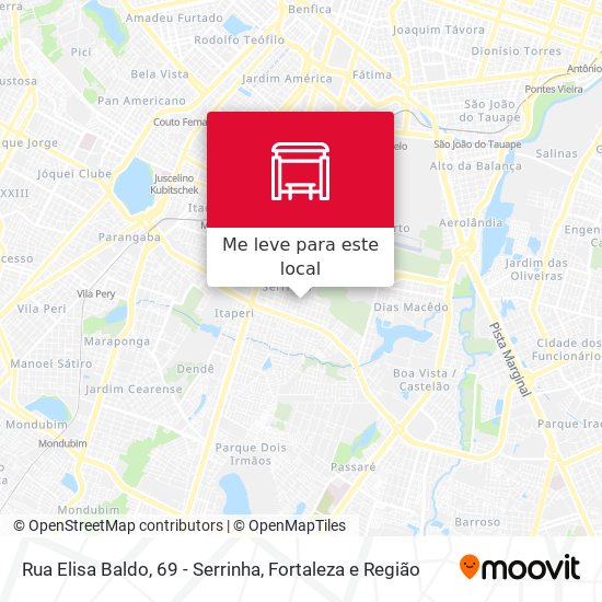 Rua Elisa Baldo, 69 - Serrinha mapa