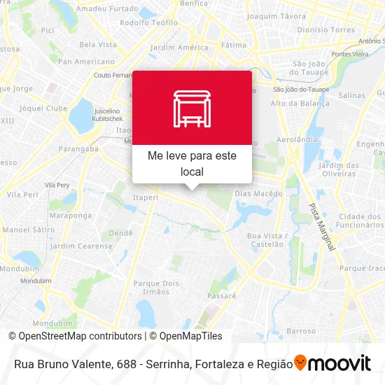 Rua Bruno Valente, 688 - Serrinha mapa