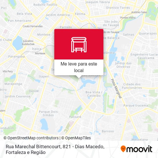 Rua Marechal Bittencourt, 821 - Dias Macedo mapa