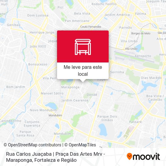 Rua Carlos Juaçaba | Praça Das Artes Mrv - Maraponga mapa