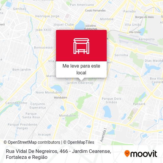 Rua Vidal De Negreiros, 466 - Jardim Cearense mapa