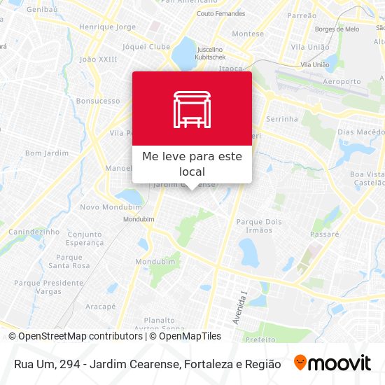 Rua Um, 294 - Jardim Cearense mapa