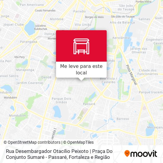 Rua Desembargador Otacílio Peixoto | Praça Do Conjunto Sumaré - Passaré mapa