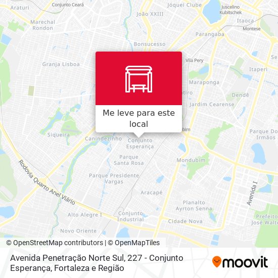 Avenida Penetração Norte Sul, 227 - Conjunto Esperança mapa
