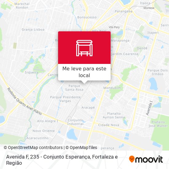 Avenida F, 235 - Conjunto Esperança mapa