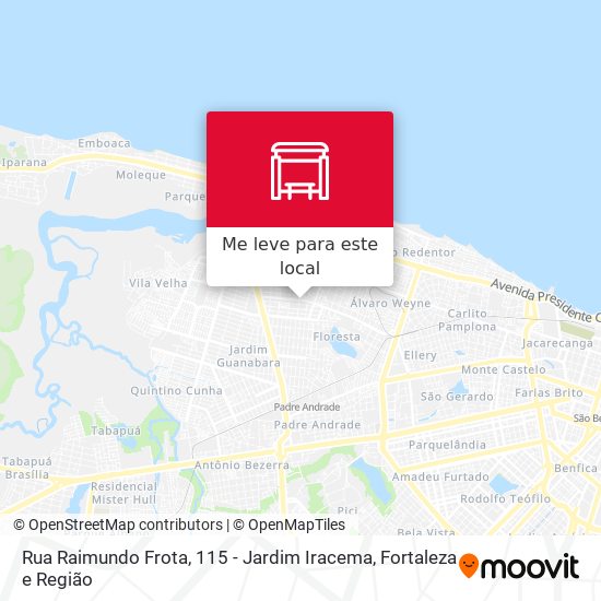 Rua Raimundo Frota, 115 - Jardim Iracema mapa